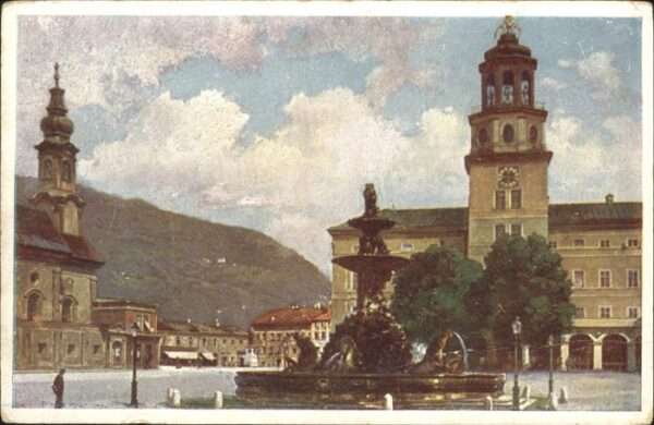 Salzburg Oesterreich Residenzplatz