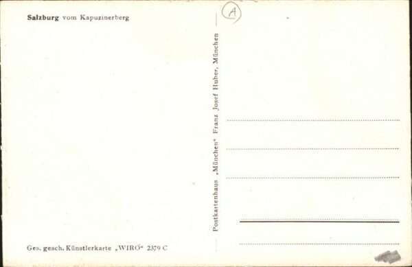 Salzburg Oesterreich Kapuzinerberg Wiro 2379 C – Bild 2