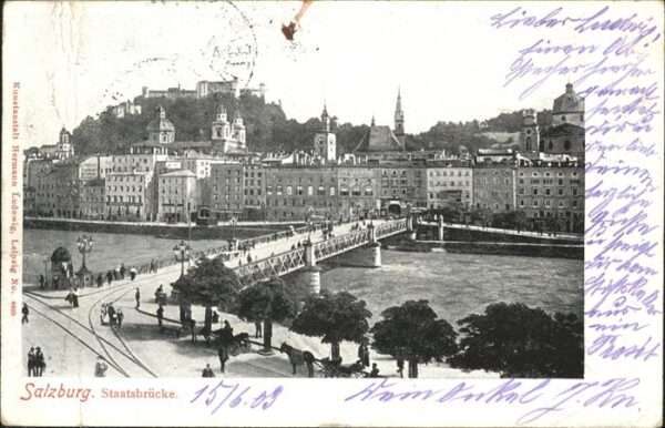 Salzburg Oesterreich Staatsbrücke