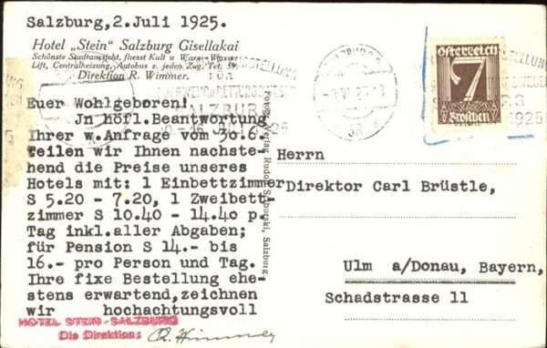 Salzburg Oesterreich Hotel Stein – Bild 2