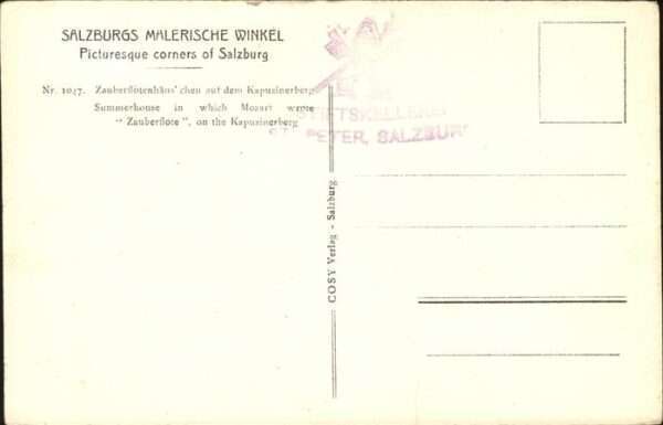 Salzburg Oesterreich Zauberflötenhäuschen Kapuzinerberg – Bild 2