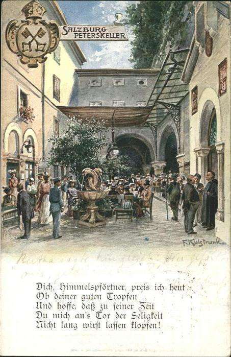 Salzburg Oesterreich Peterskeller Vers Künstler Kulstrunk