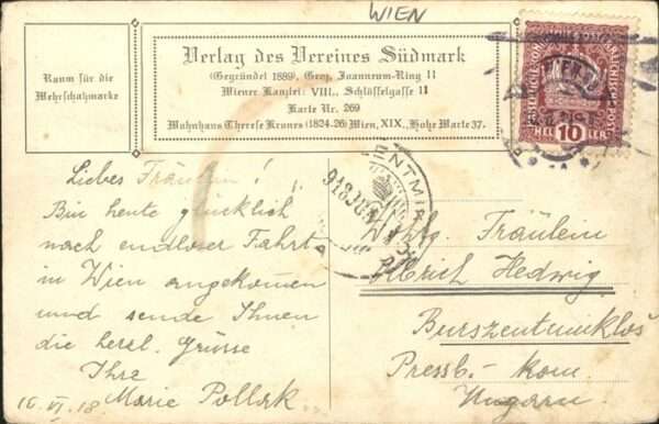 Wien Haus Therese Krones Künstler Moser – Bild 2