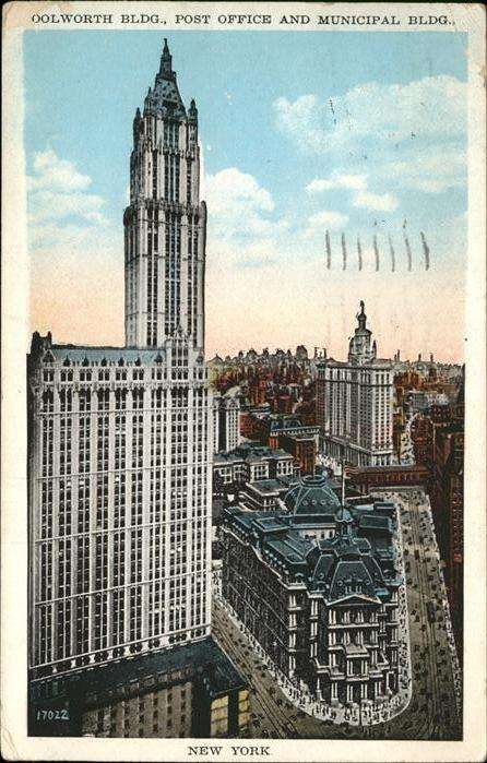 New York City Woolworth Building
Post Office
Munici