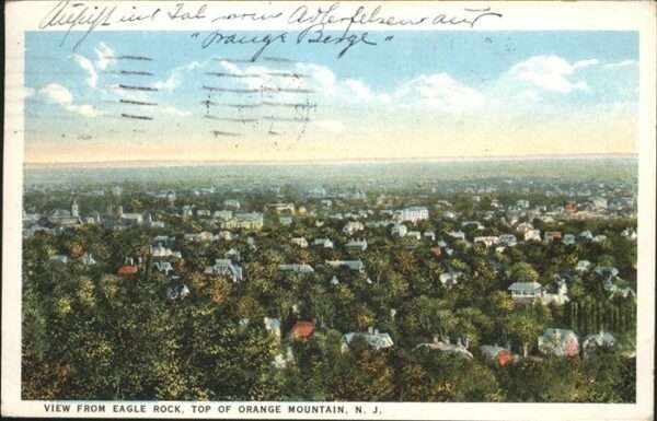 Newark New Jersey View from 
Eagle Rock
Orange Mountain