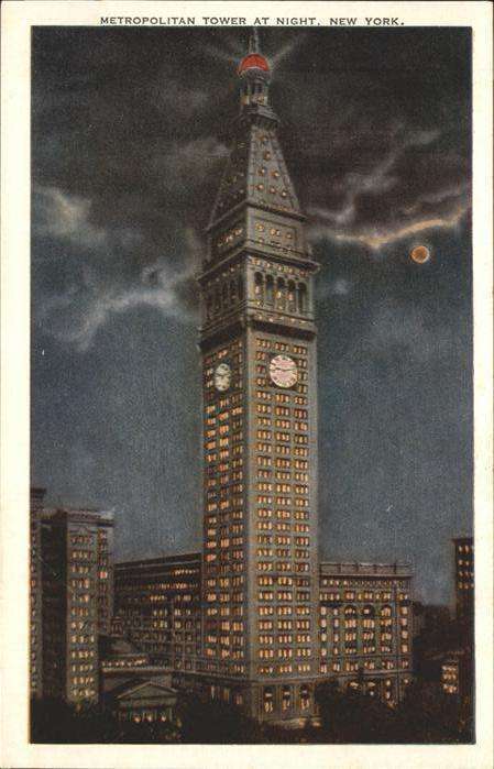 New York City Metropolitan Tower at Night