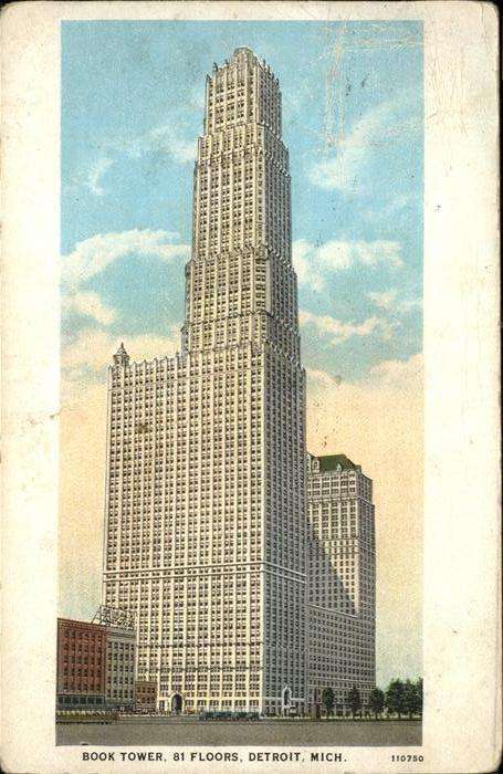 Detroit Michigan Book Tower