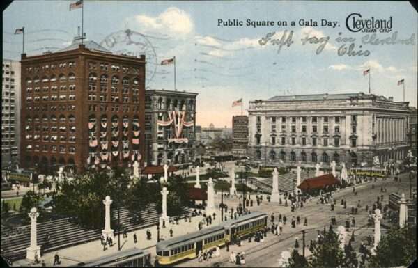 Cleveland Ohio Public Square Straßenbahn