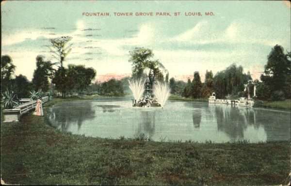 St Louis Missouri Fountain Tower Grove Park