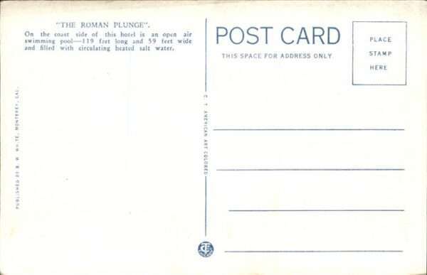 Monterey California Hotel del Monte Roman Plunge – Bild 2