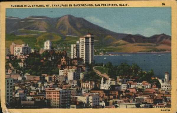 San Francisco California Russian Hill Skyline