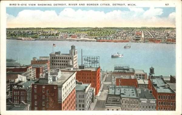 Detroit Michigan River Border Cities