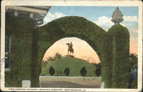 New Orleans Louisiana View through Gateway
Metairie Cemetery