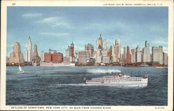 New York City Skyline of Downtown
Hudson River