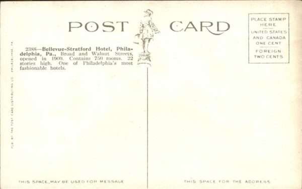 Philadelphia Pennsylvania Bellevue-Stratford Hotel – Bild 2