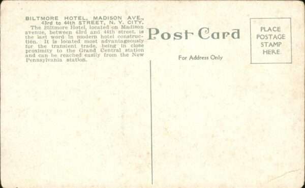 New York City Blitmore Hotel – Bild 2