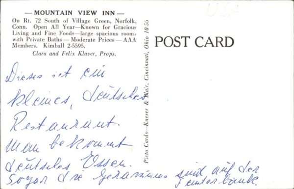 Norfolk Connecticut Mountain View Inn – Bild 2