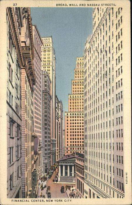 New York City Broad Wall
Nassau Streets
Financial C