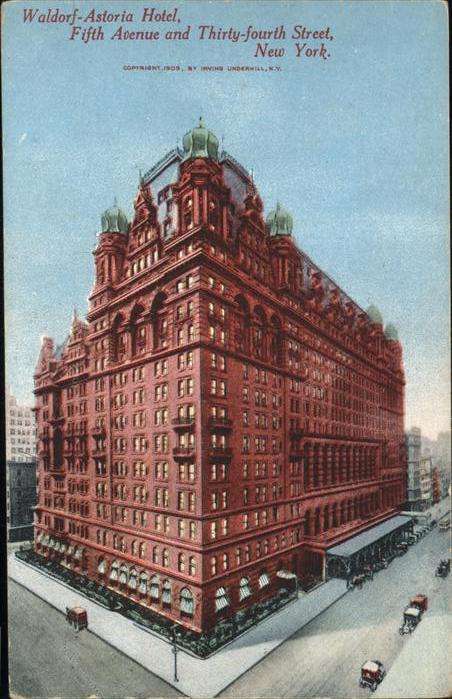 New York City Waldorf-Astoria Hotel
Fifth Avenue
Th