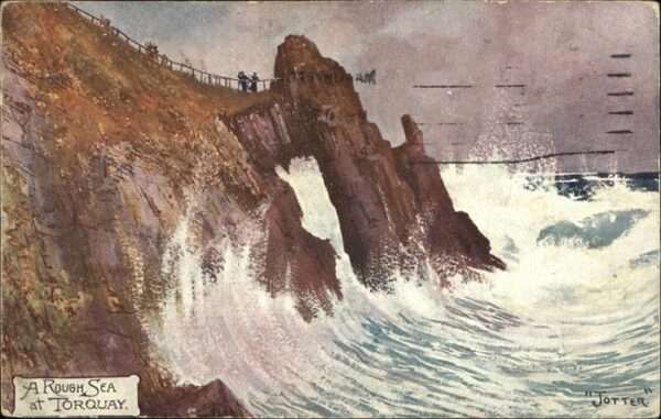 Torquay Torbay Rough Sea Künstler Jotter