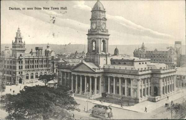 Durban South Africa New Town Hall Strassenbahn