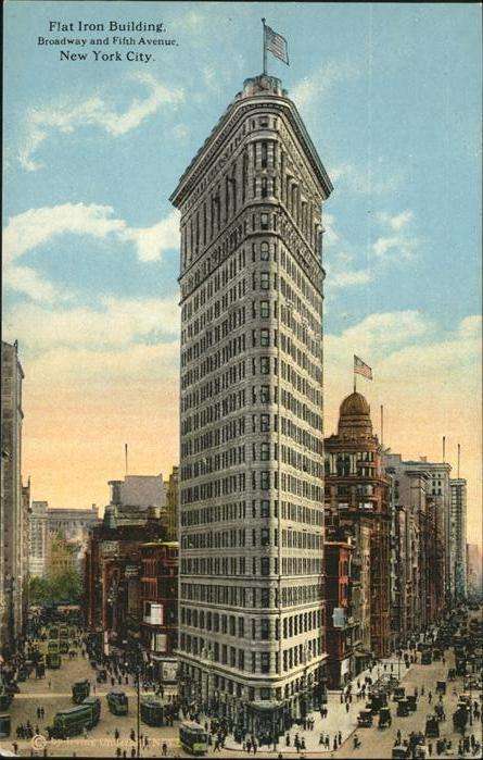 New York City Flat Iron Building Strassenbahn