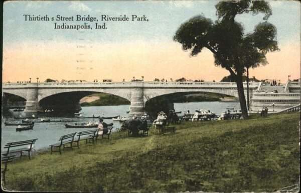 Indianapolis Thirtieth Street Bridge Riverside Park