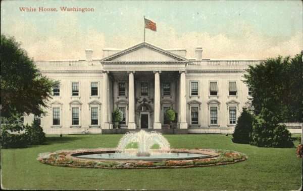 Washington DC White House Springbrunnen
