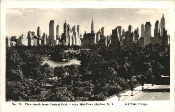 New York City Central Park Mid Town Skyline