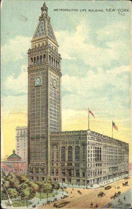 New York City Metroplitan Life Building Strassenbahn