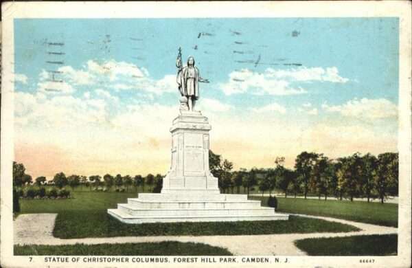 Camden New Jersey Statue Christopher Columbus Forest Hill