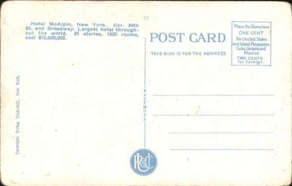 New York City Hotel Mc Alpin Strassenbahn – Bild 2