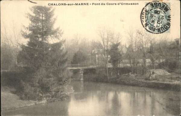 Chalons-en-Champagne Marne Pont du Cours d`Ormesson