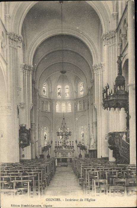 Oignies Pas-de-Calais Interieur de L_Eglise