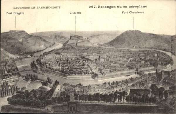 Besancon Doubs Vu en aeroplane