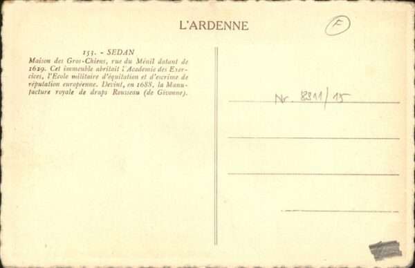 Sedan Ardennes Maison des Gros-Chiens – Bild 2