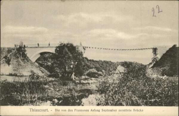 Thiaucourt-Regnieville Brücke zerstört