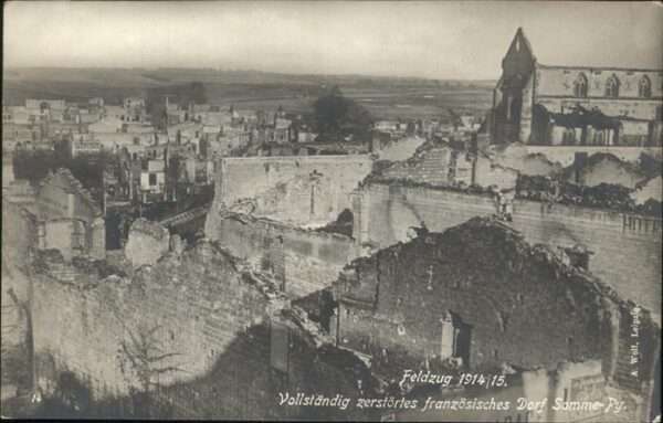 Somme-Py-Tahure Zerstörung Dorf