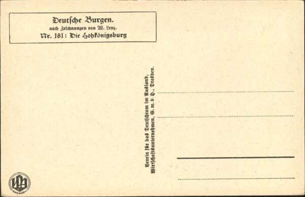Hohkoenigsburg Haut-Koenigsbourg Zeichnung – Bild 2