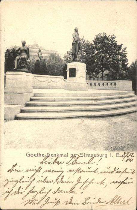 Strasbourg Alsace Goethe-Denkmal