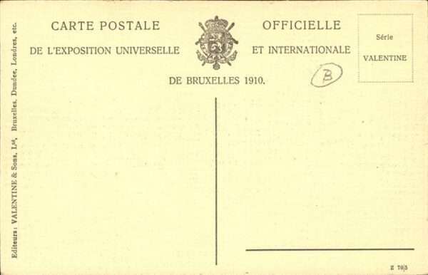Exposition Bruxelles 1910 Facde Principale – Bild 2