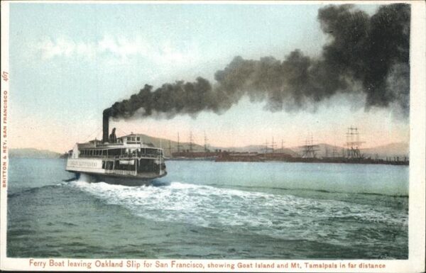 Dampfer Oceanliner Ferry Boat leaving Oakland