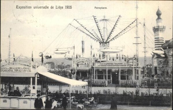 Exposition Universelle Liege 1905 Aeroplane Karusell