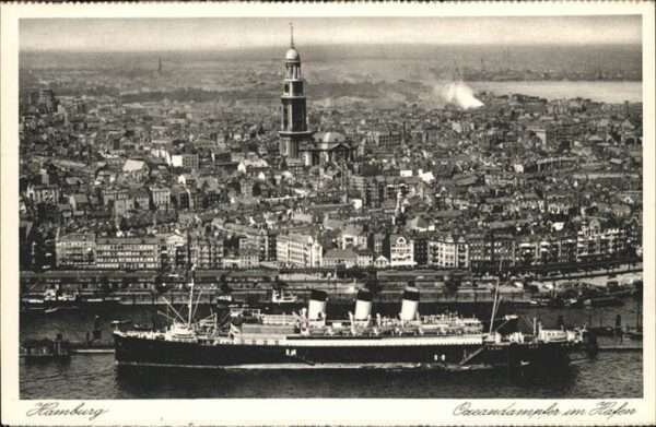 Dampfer Oceanliner Ozeandampfer Hamburg Hafen