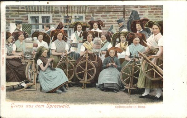 Spinnen Handwerk Spinnrad Spreewald
