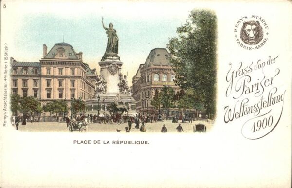 Exposition Universelle Paris 1900 Place Republique Kutsche