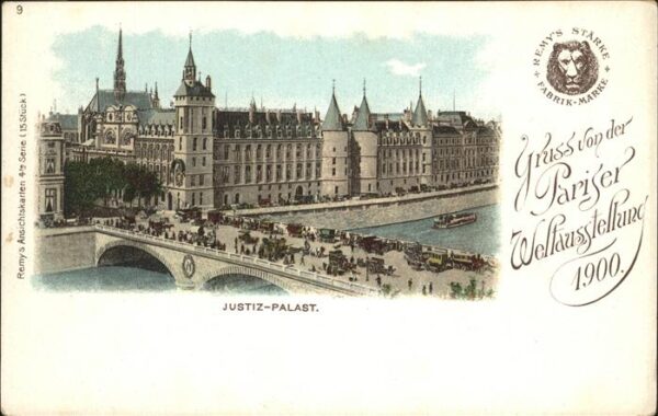 Exposition Universelle Paris 1900 Justit Palast Brücke Schiff