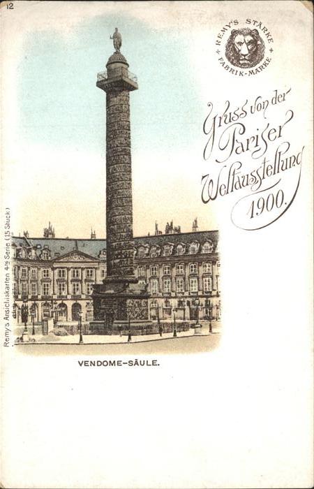 Exposition Universelle Paris 1900 Vendome Säule