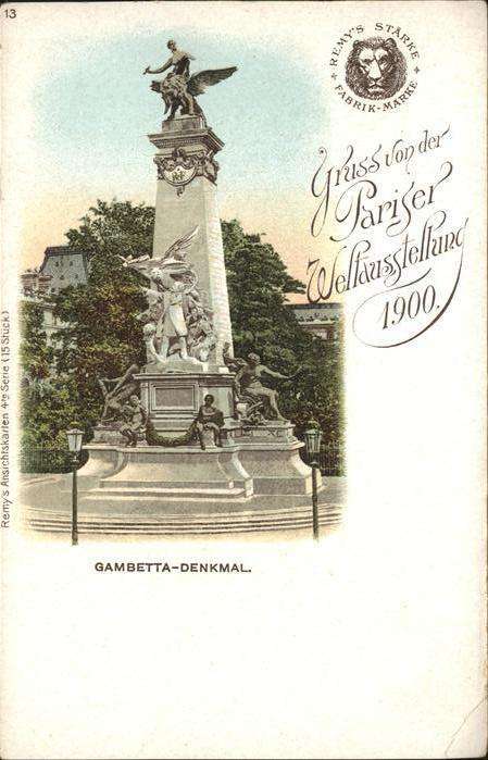 Exposition Universelle Paris 1900 Gambetta Denkmal