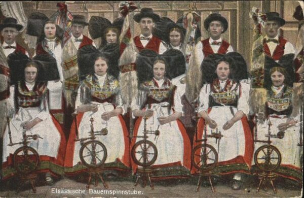 Spinnen Handwerk Elsässische Bauernspinnstube